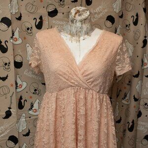 Light peach dress